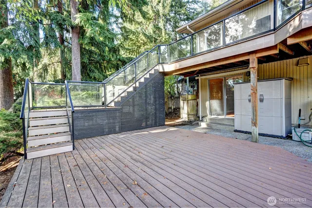 a view of a house with a deck