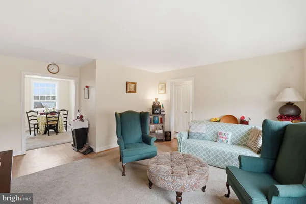 a living room with furniture and a couch