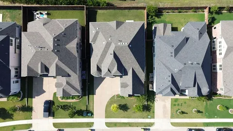 an aerial view of multiple house