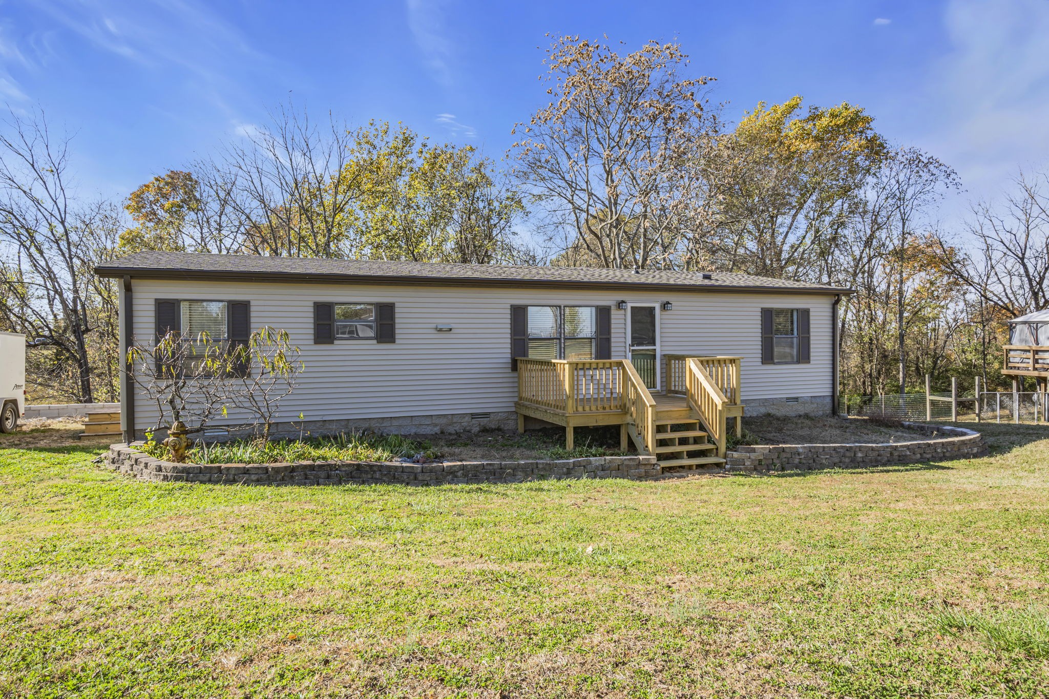 a view of a house with patio