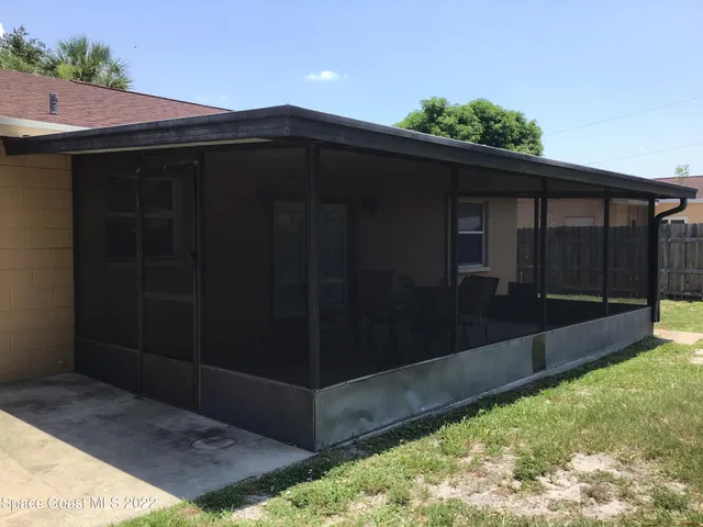 a backyard of a house