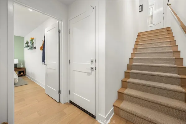 a view of an entryway with staircase