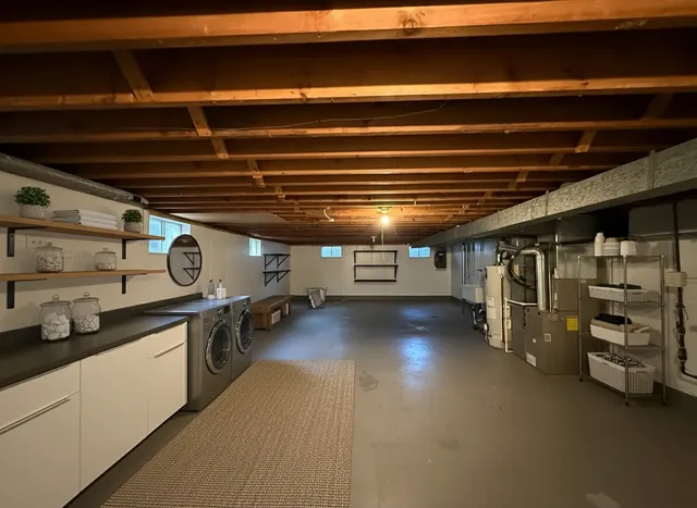 a view of storage and utility room