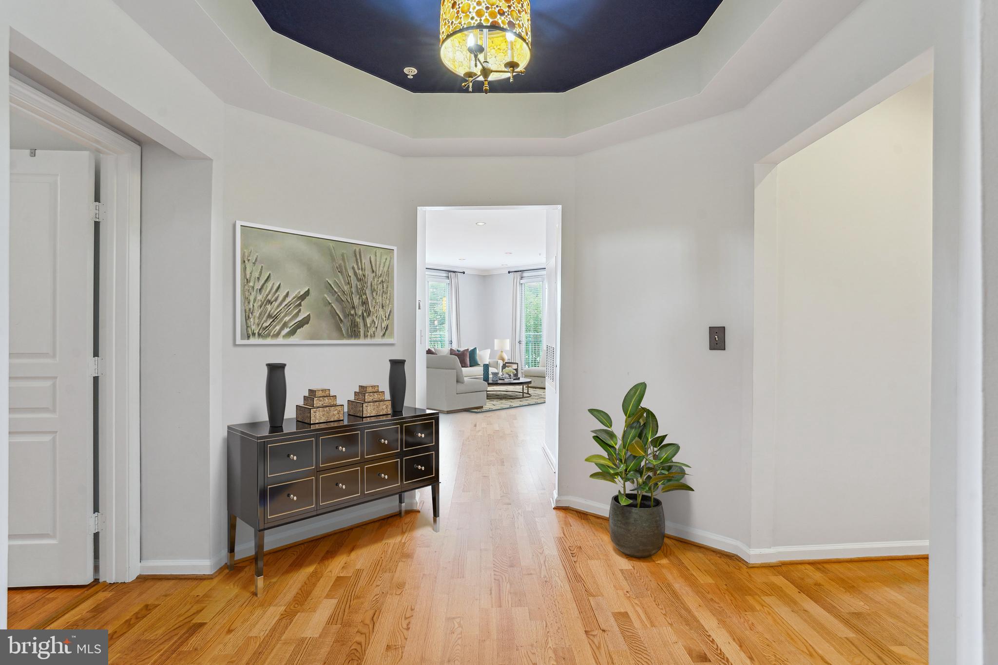 Entryway leading to this  light-filled home.