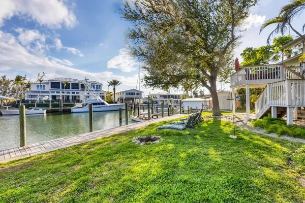 a view of a lake with a house