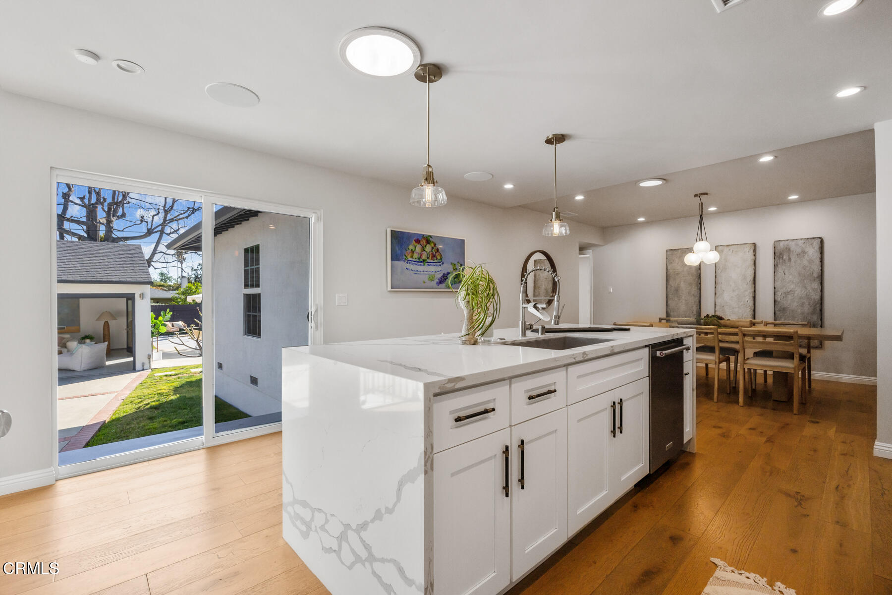 2386 Galbreth Road Pasadena, CA 91104 - Photo 21 of 63 a large white kitchen with a large window