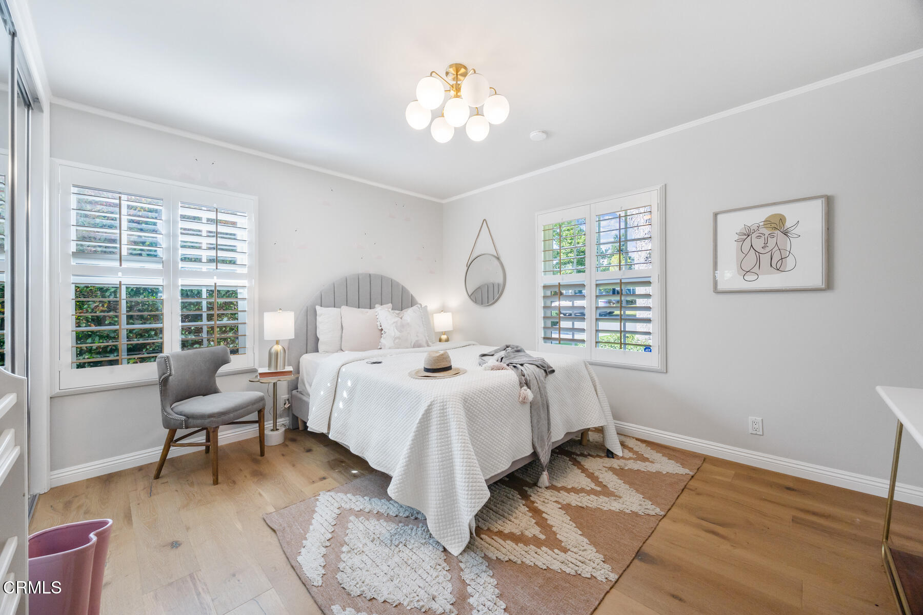 2386 Galbreth Road Pasadena, CA 91104 - Photo 41 of 63 a bedroom with a bed and a large window