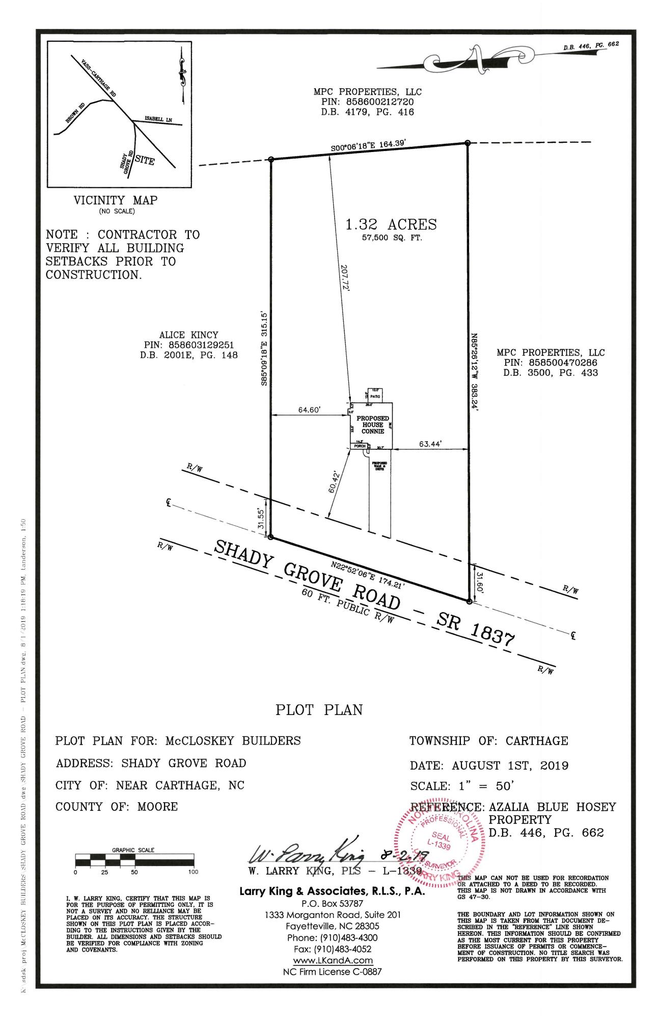 185 Shady Grove Road Carthage, NC 28327 - Photo 5 of 6 Shady Grove Road - Plot Plan