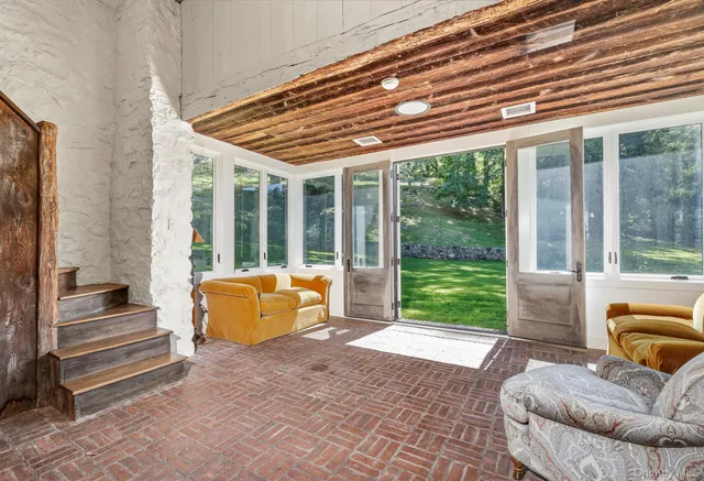 a view of hallway with stairs