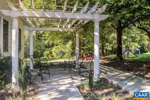 a view of outdoor seating space