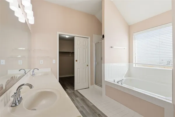 a bathroom with a sink and a bathtub