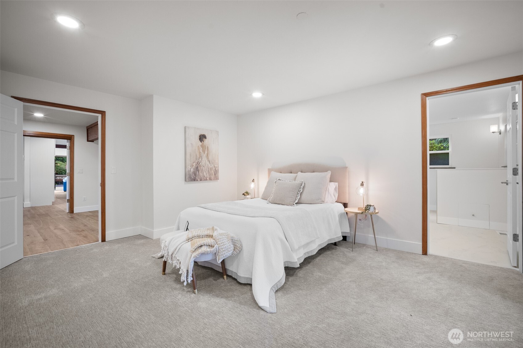 5656 Doran Road Acme, WA 98220 - Photo 18 of 39 a bed room with a bed and a lamp