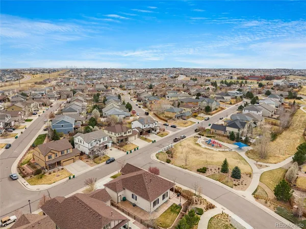 an aerial view of a city