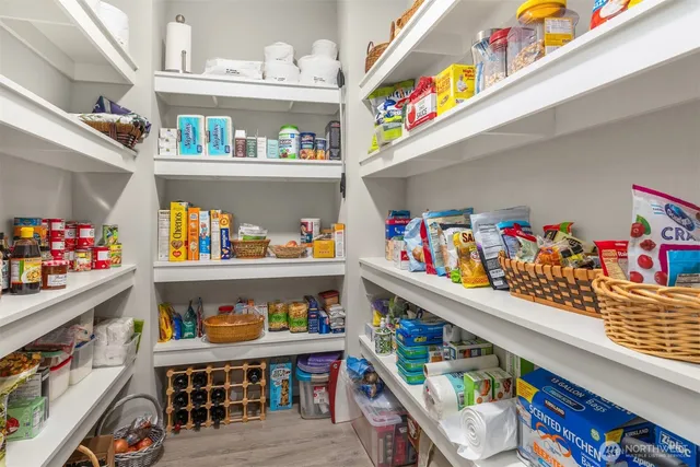 a store room with lots of furniture