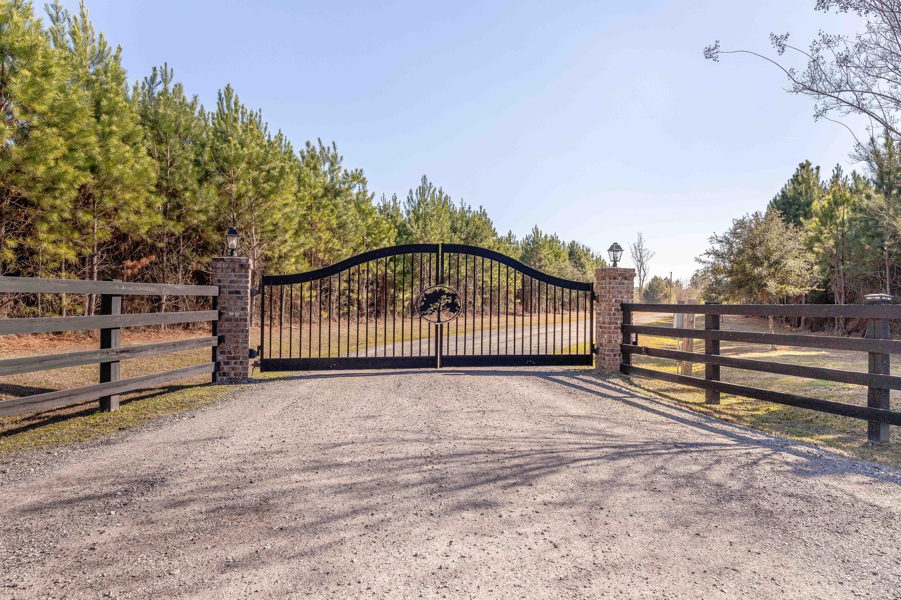 2145 Eutaw Road Holly Hill, SC 29059 - Photo 6 of 75 Entrance Gate, road lined with oak trees