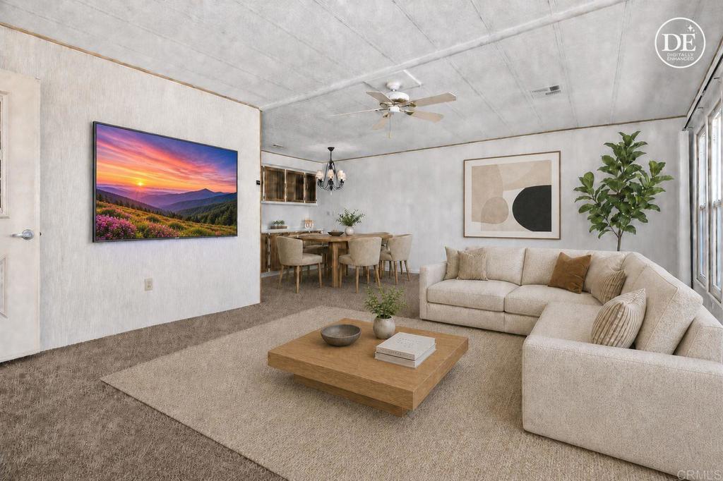 1175 La Moree Road, Unit 85 San Marcos, CA 92078 - Photo 7 of 68 Living and Dining Room Virtually Staged