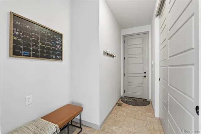 a view of a livingroom with a bench