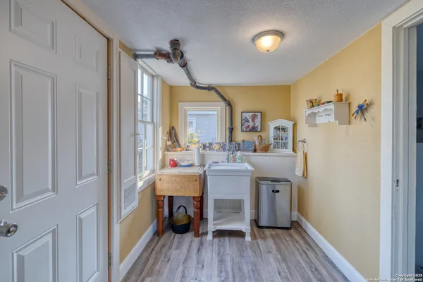 a room with storage and utility