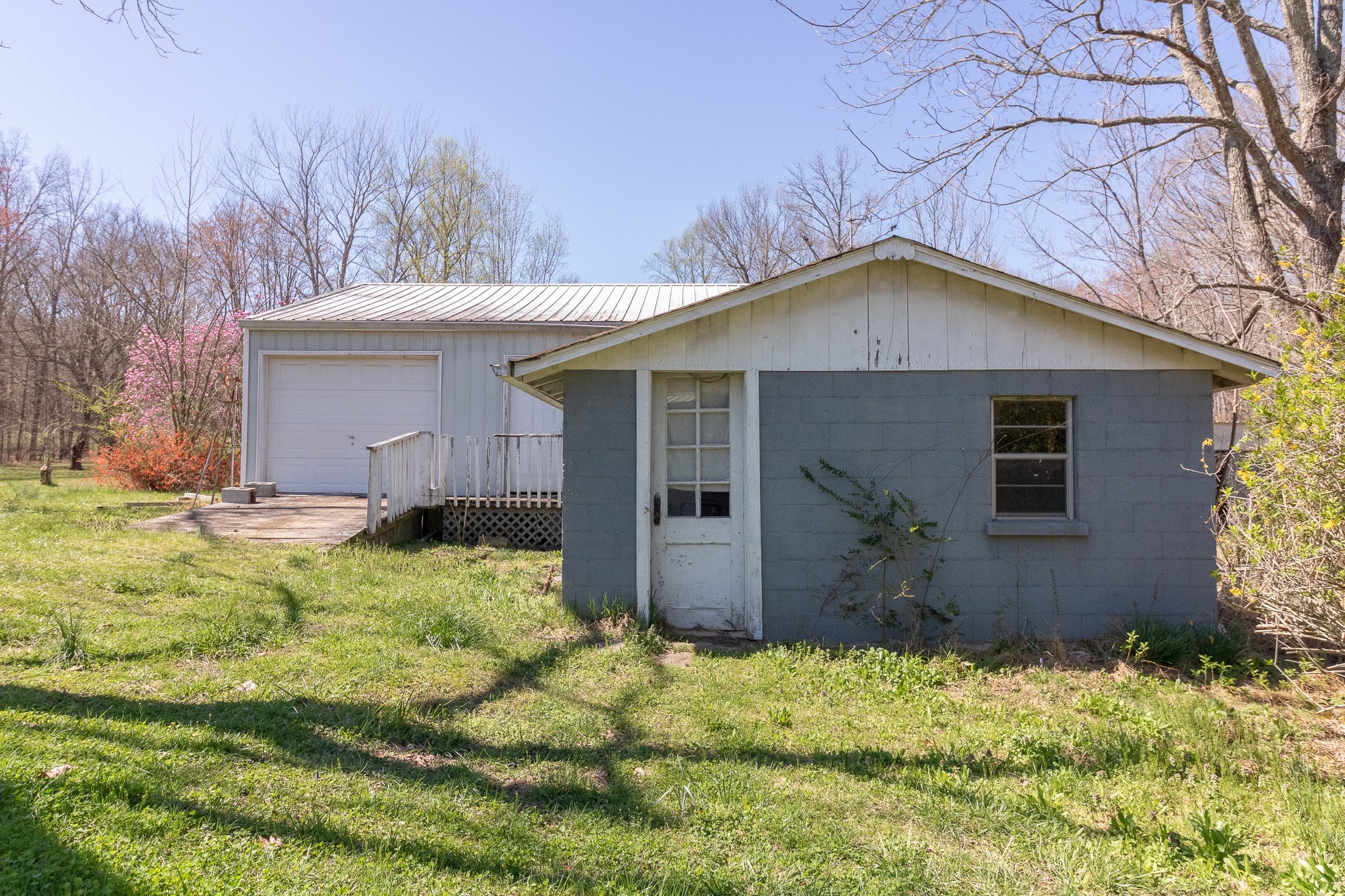 201 South Tunnel Road Portland, TN 37148 - Photo 37 of 41 a backyard of a house with large trees and plants