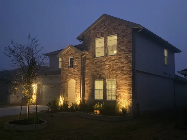 a front view of a house