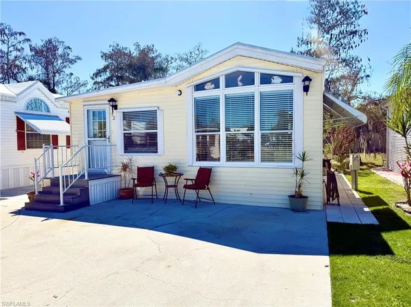 a view of a house with a patio