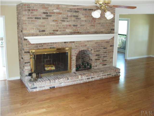 3730 McClellan Road Pensacola, FL 32503 - Photo 6 of 22 BRICK HEARTH FIREPLACE