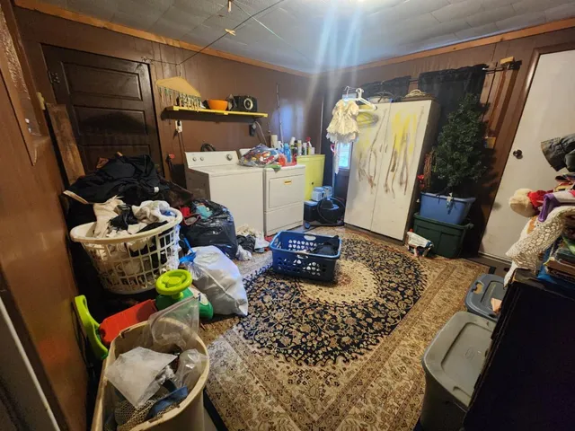 a room with storage and utility