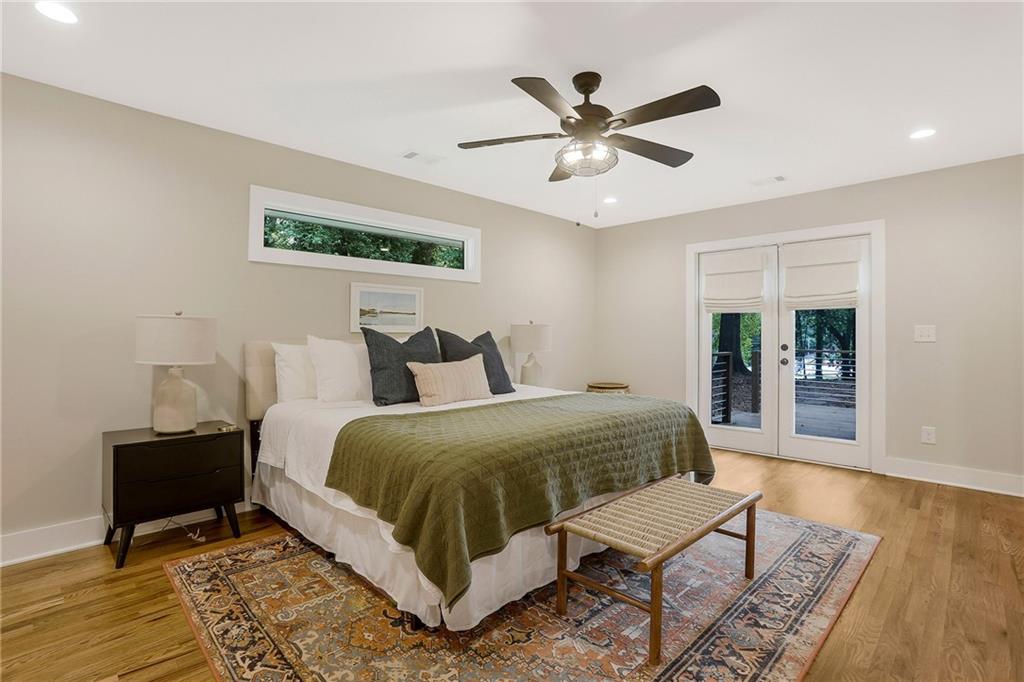 1344 Midlawn Drive Decatur, GA 30032 - Photo 18 of 87 a bedroom with a bed and a view of bathroom