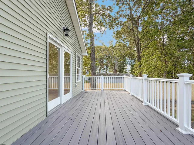 a view of a wooden deck