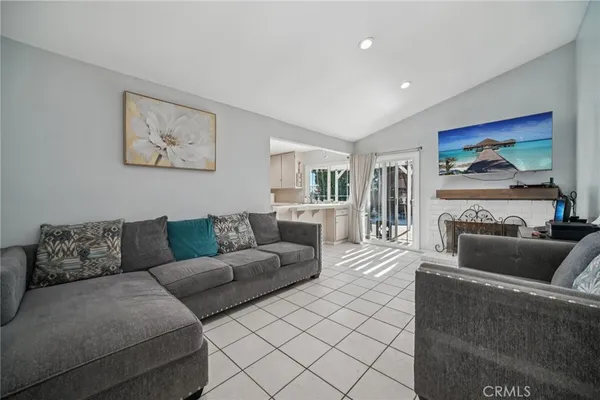 a living room with furniture and a couch