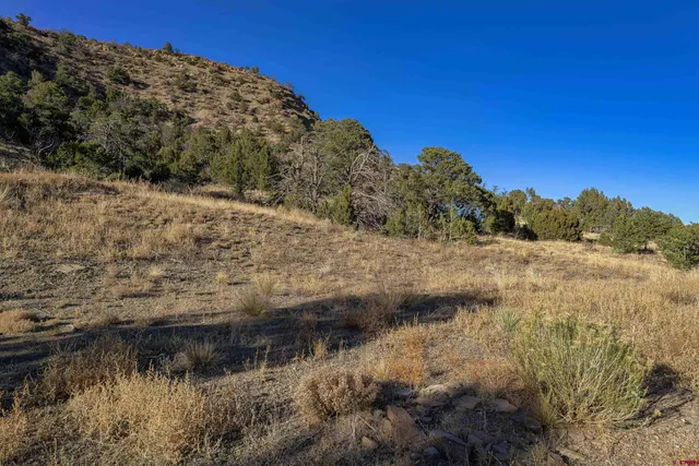 a view of a lake with a mountain in the background