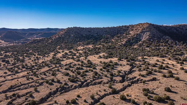 an aerial view of mountain and mountain