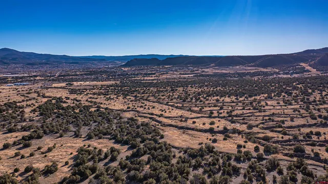 an aerial view of residential house and green space