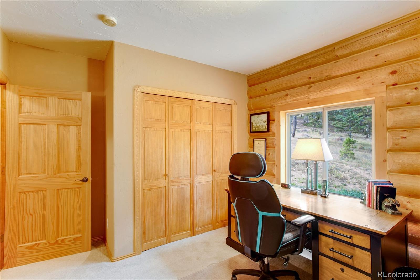 427 Wilderness Ridge Way Bellvue, CO 80512 - Photo 28 of 50 a view of a workspace with furniture and a window
