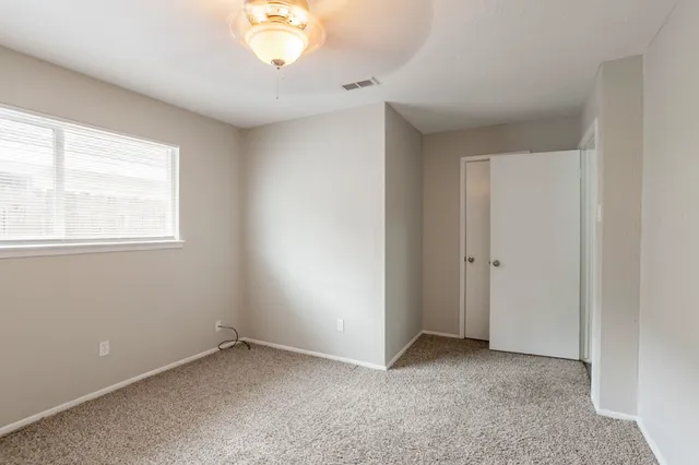 an empty room with a window