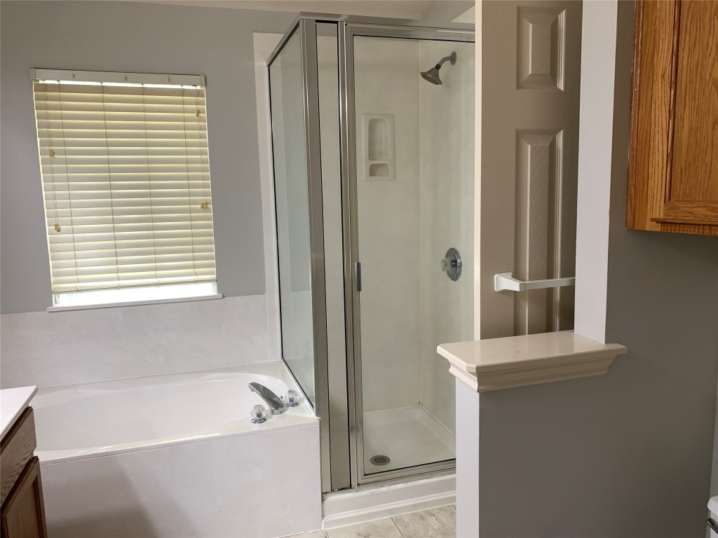 3667 Spring Canyon Trail Round Rock, TX 78681 - Photo 14 of 24 a bathroom with a bath tub and a shower