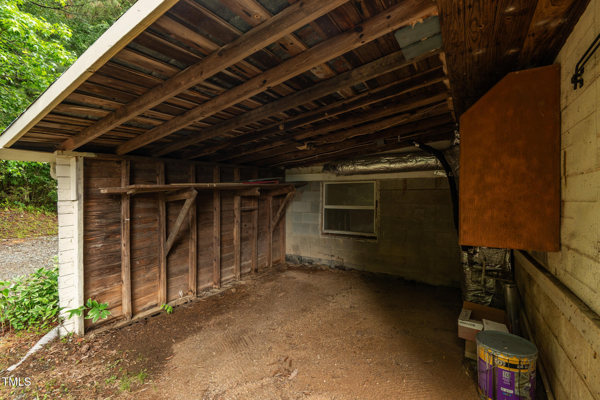 1085 Bynum Road Pittsboro, NC 27312 - Photo 36 of 41 Storage Shed attached to home.