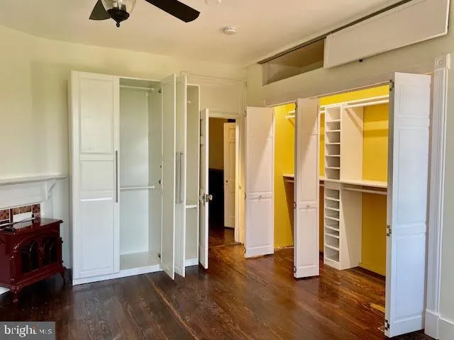 a view of entryway with wooden floor