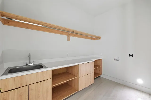 a room with storage and utility