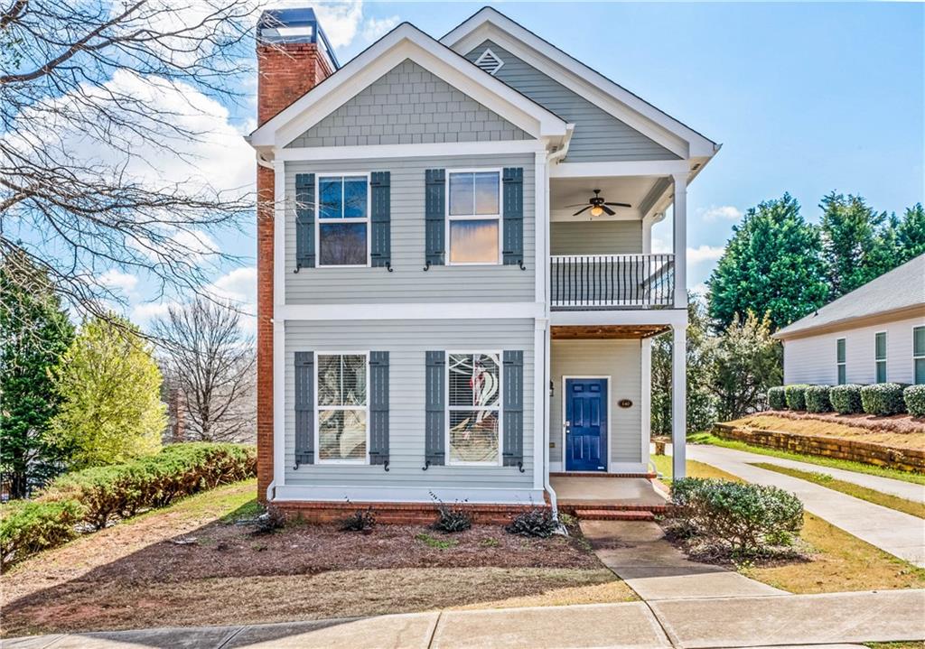 a front view of a house