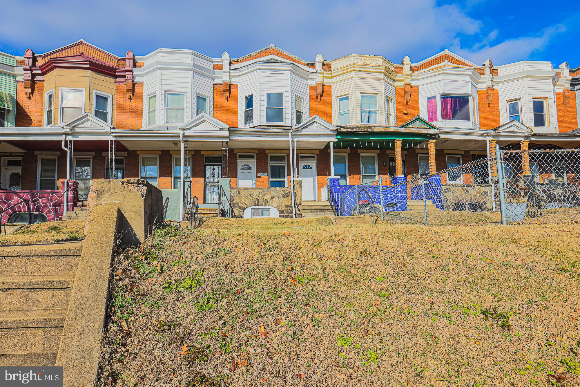 a view of building with large windows