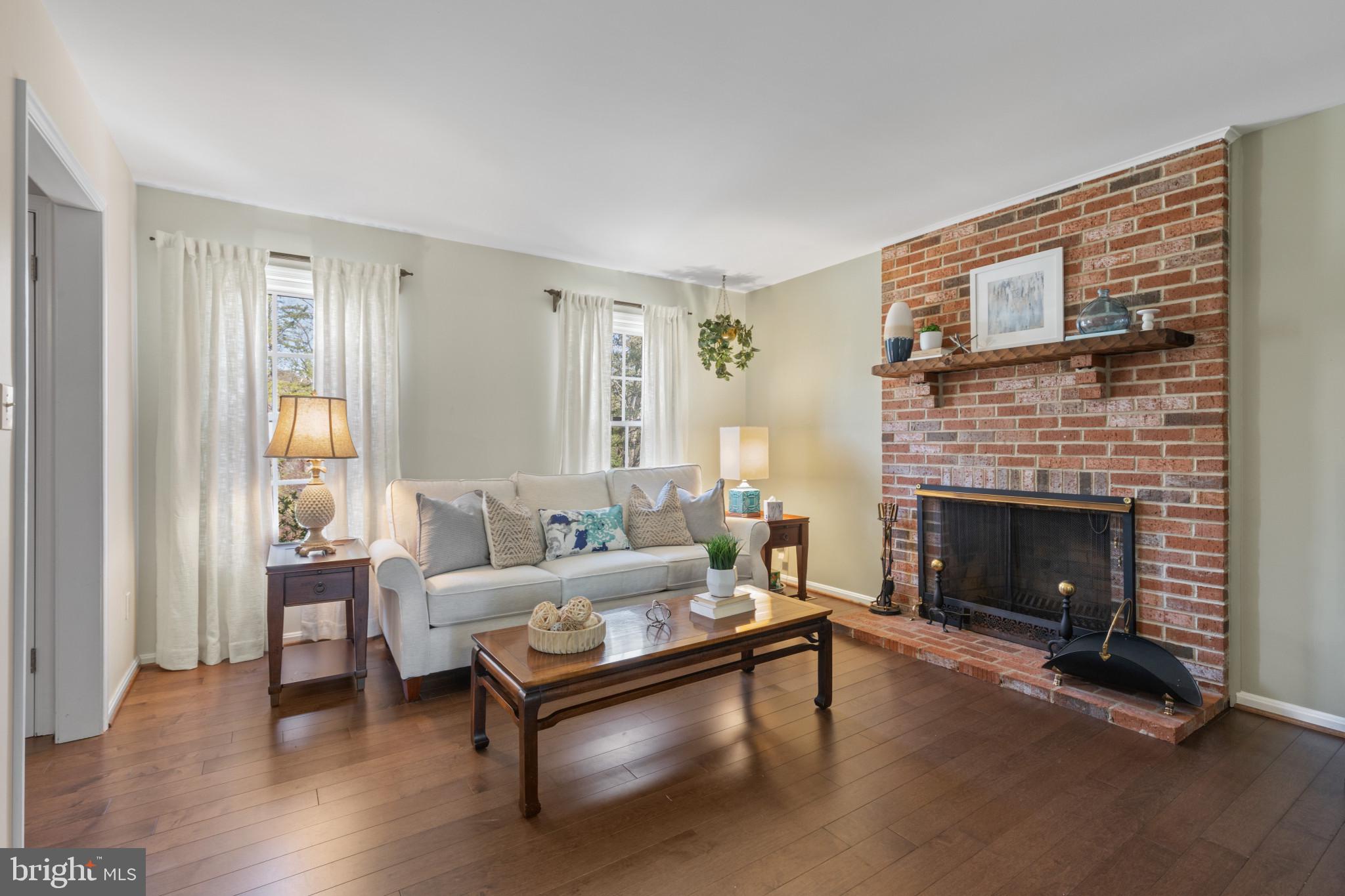 403 Halsey Road Annapolis, MD 21401 - Photo 12 of 32 Family Room with Brick Fireplace