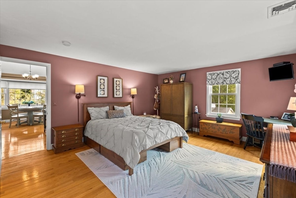 125 Independence Avenue Hanson, MA 02341 - Photo 28 of 42 a bedroom with a bed and wooden floor