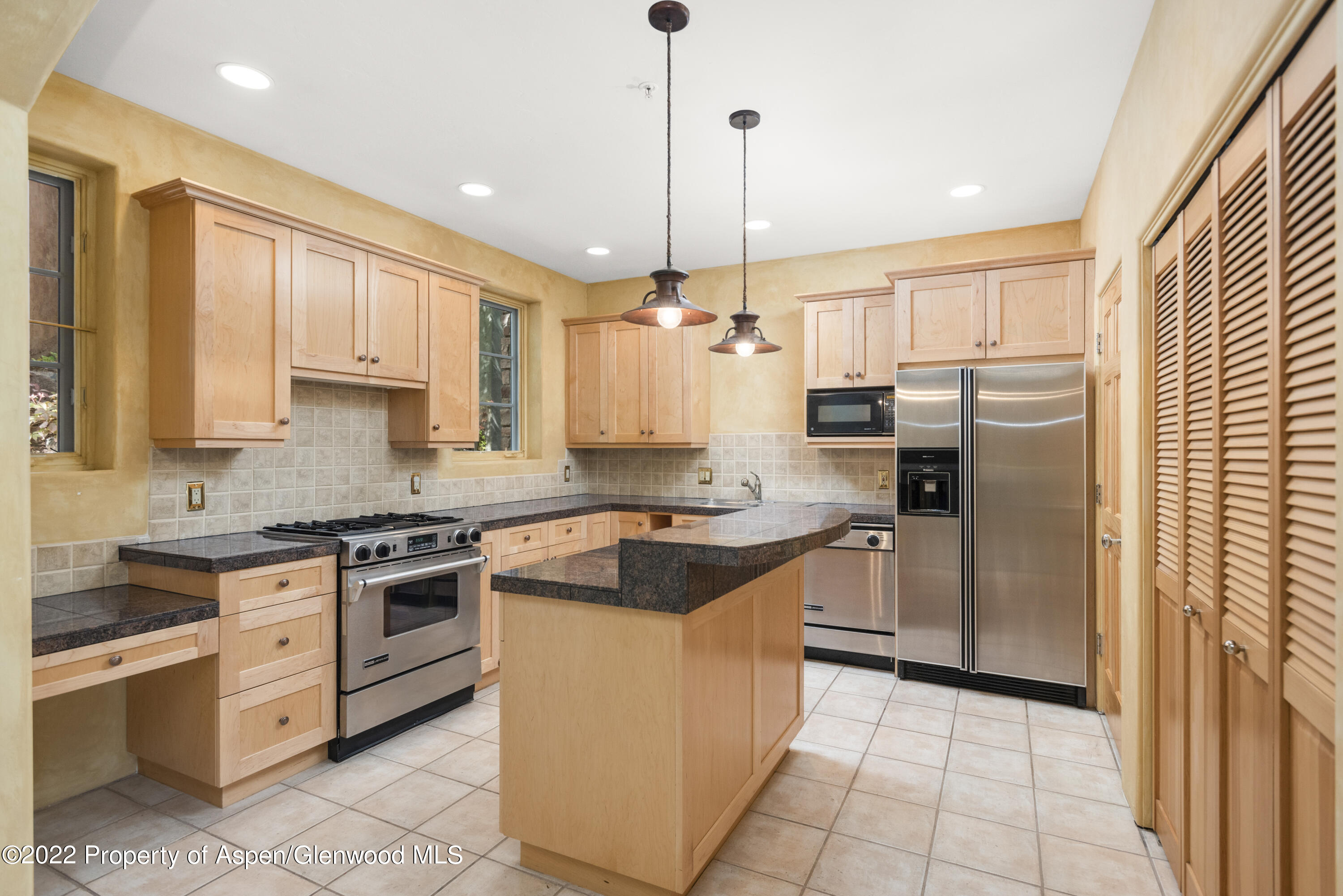 306 Wild Spring Lane Basalt, CO 81621 - Photo 6 of 11 a kitchen with stainless steel appliances granite countertop a stove and a refrigerator