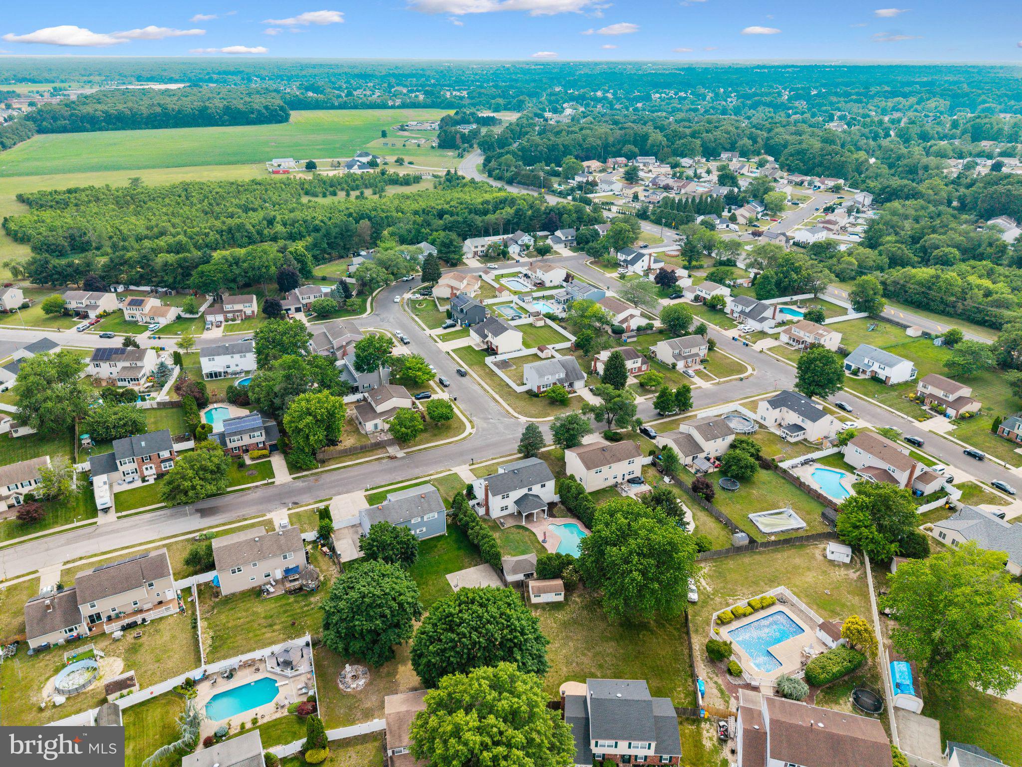 8 Chesterfield Road Sewell, NJ 08080 - Photo 53 of 57 an aerial view of a city with lots of residential buildings
