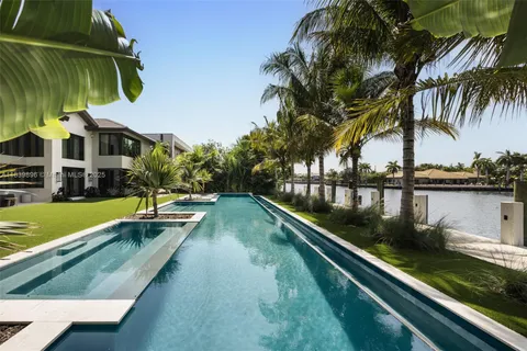 a view of a lake with a houses