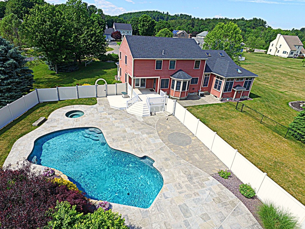 5 Twin Brooks Road Salisbury, MA 01952 - Photo 1 of 30 an aerial view of a house with swimming pool and patio