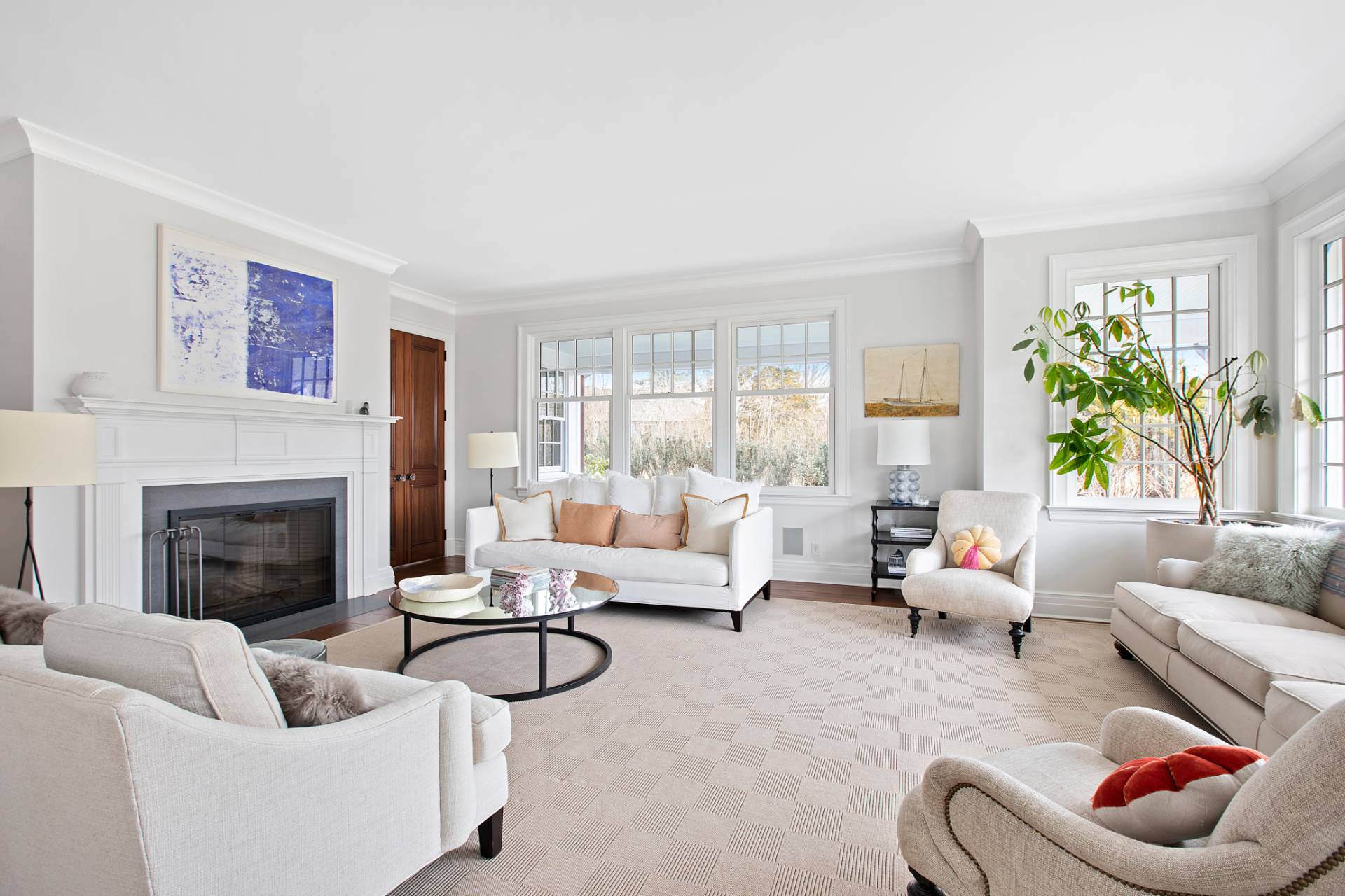 Undisclosed Address Water Mill, NY 11976 - Photo 8 of 26 a living room with furniture and a fireplace