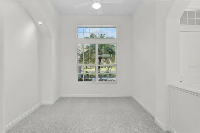 an empty room with a window