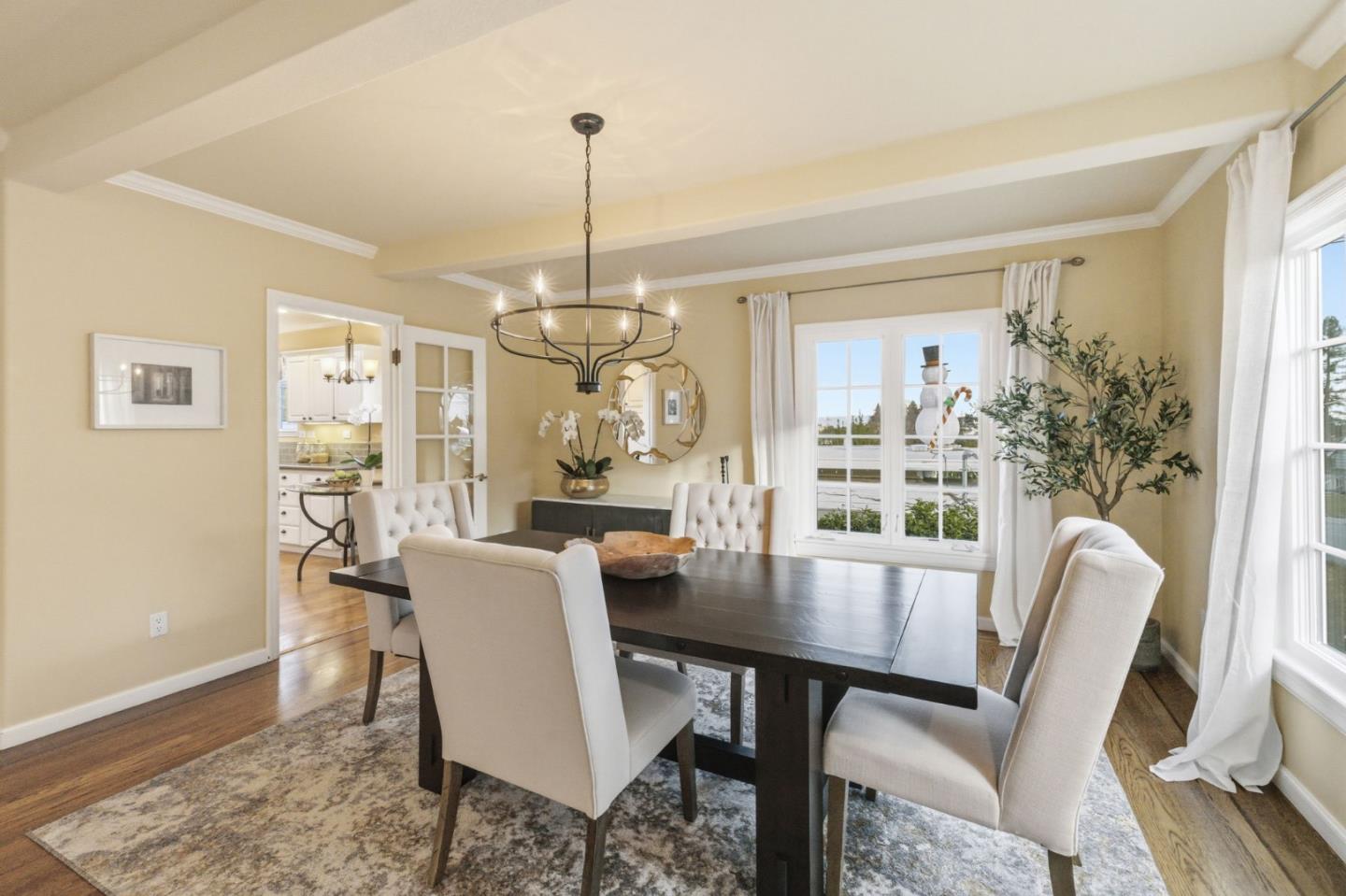 418 Ridge Road San Carlos, CA 94070 - Photo 15 of 64 a view of a dining room with furniture window and wooden floor